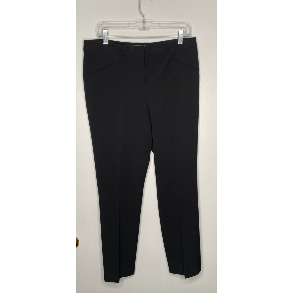 NWT Tahari Alyssa Women's Black Slim Leg Dress Pants Career Trousers Size 10